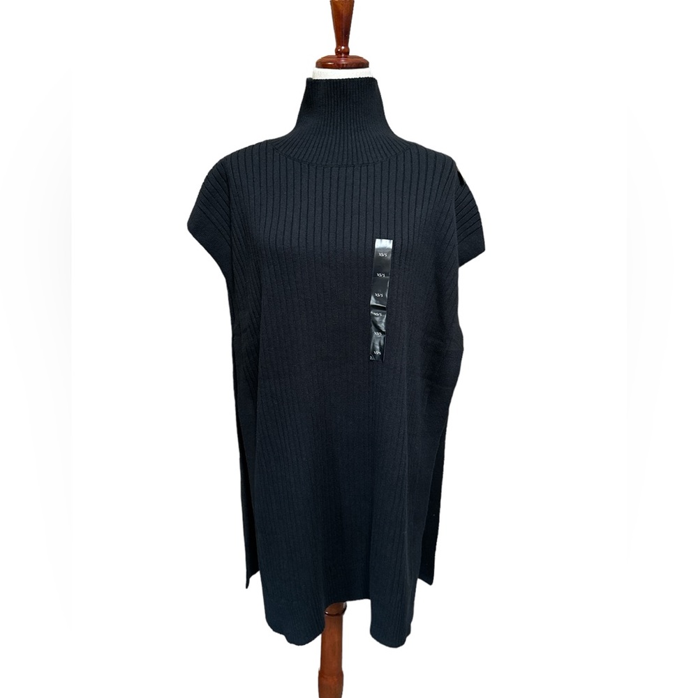 Banana Republic Black Turtleneck Poncho